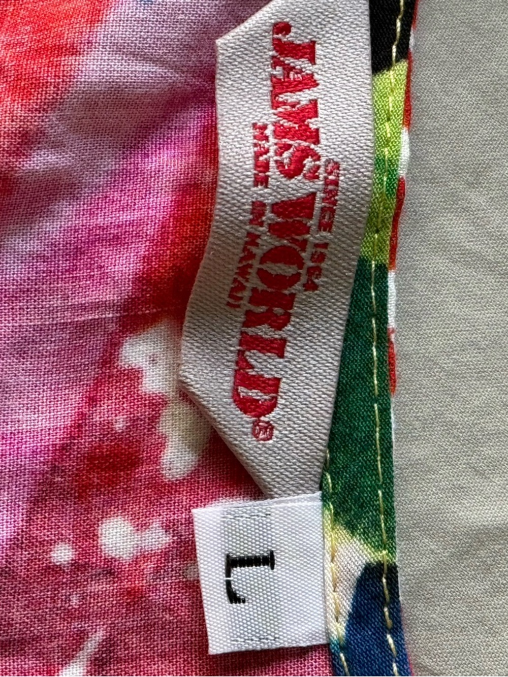 Jams World Symphony Tiered Dress Size L Hawaiian Beach Tropical Floral Colorful - Picture 10 of 13